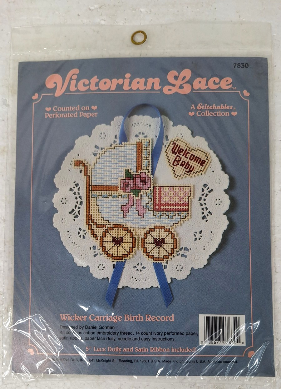 Lot Of 2 Victorian Lace Counted Cross Stitch #7840 & 7830 Kits New Old Stock