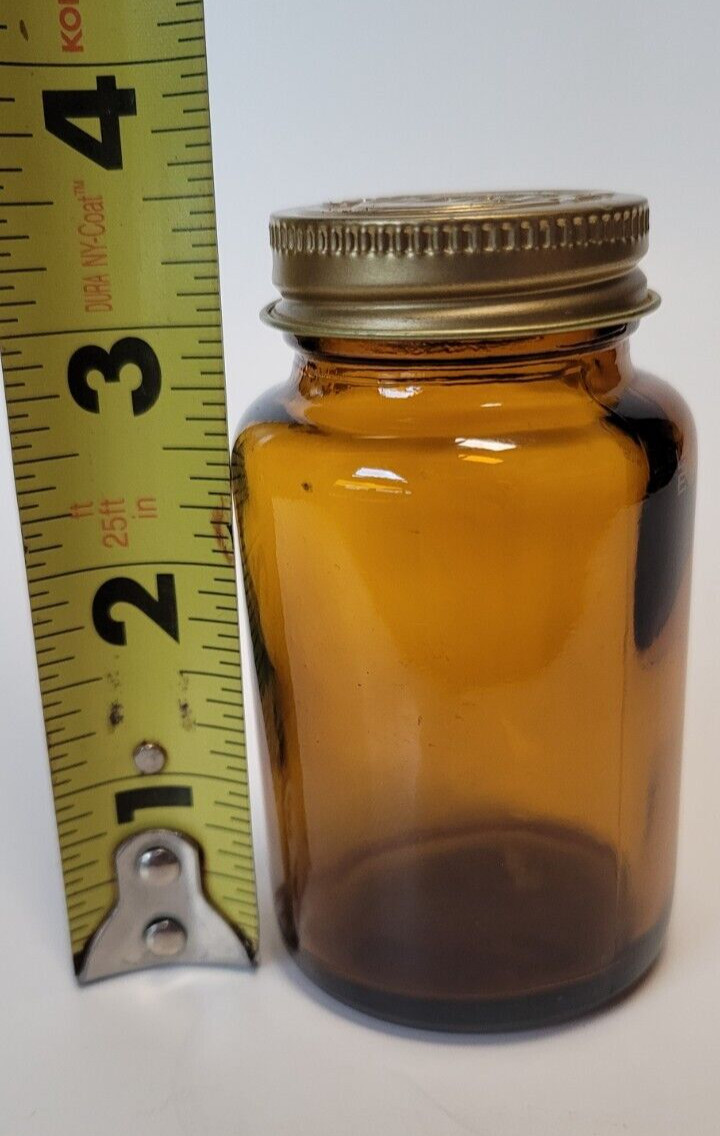 Solgar Wide Mouth Amber Glass Bottle with Aluminum Lid