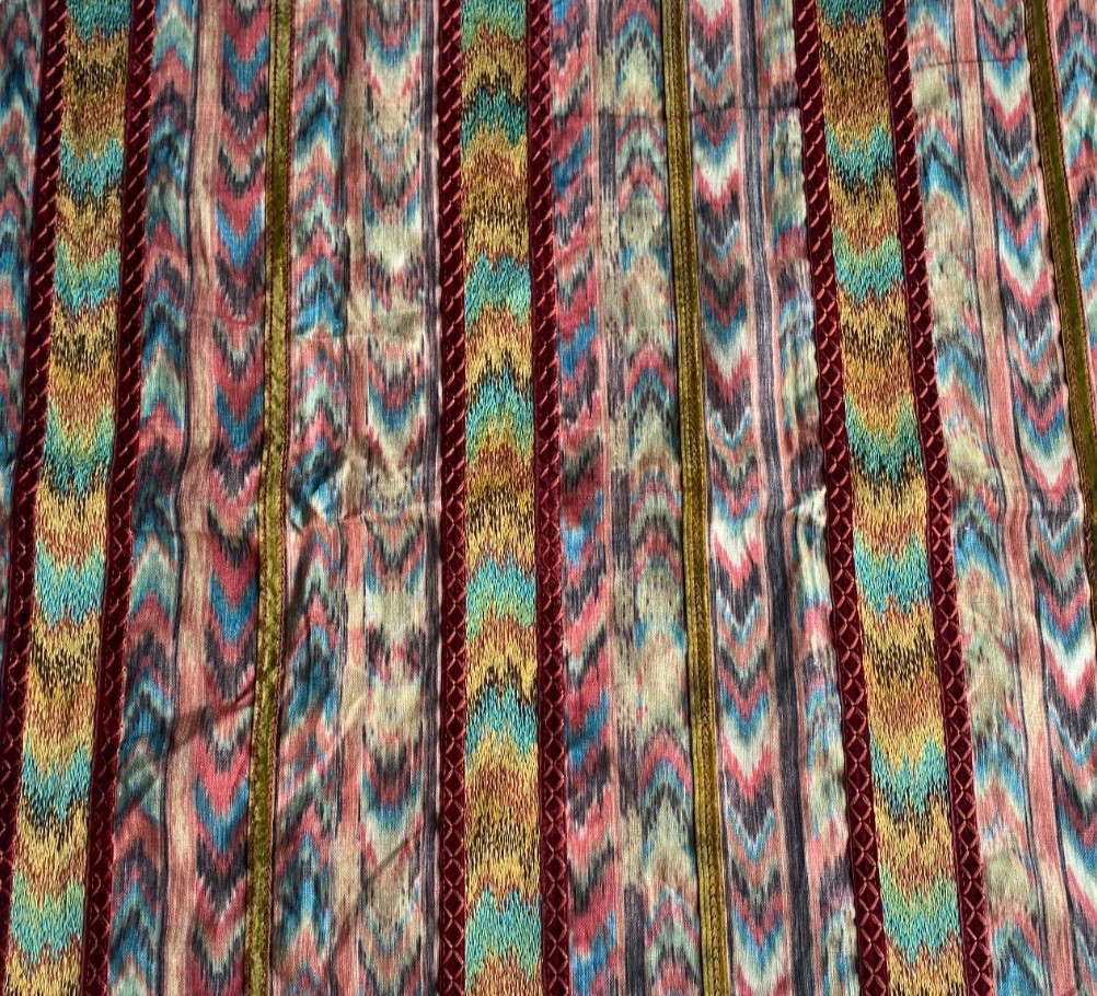 Mulberry Home Kaleidoscope Stripe Spice Fabric Remnant 24″x24″