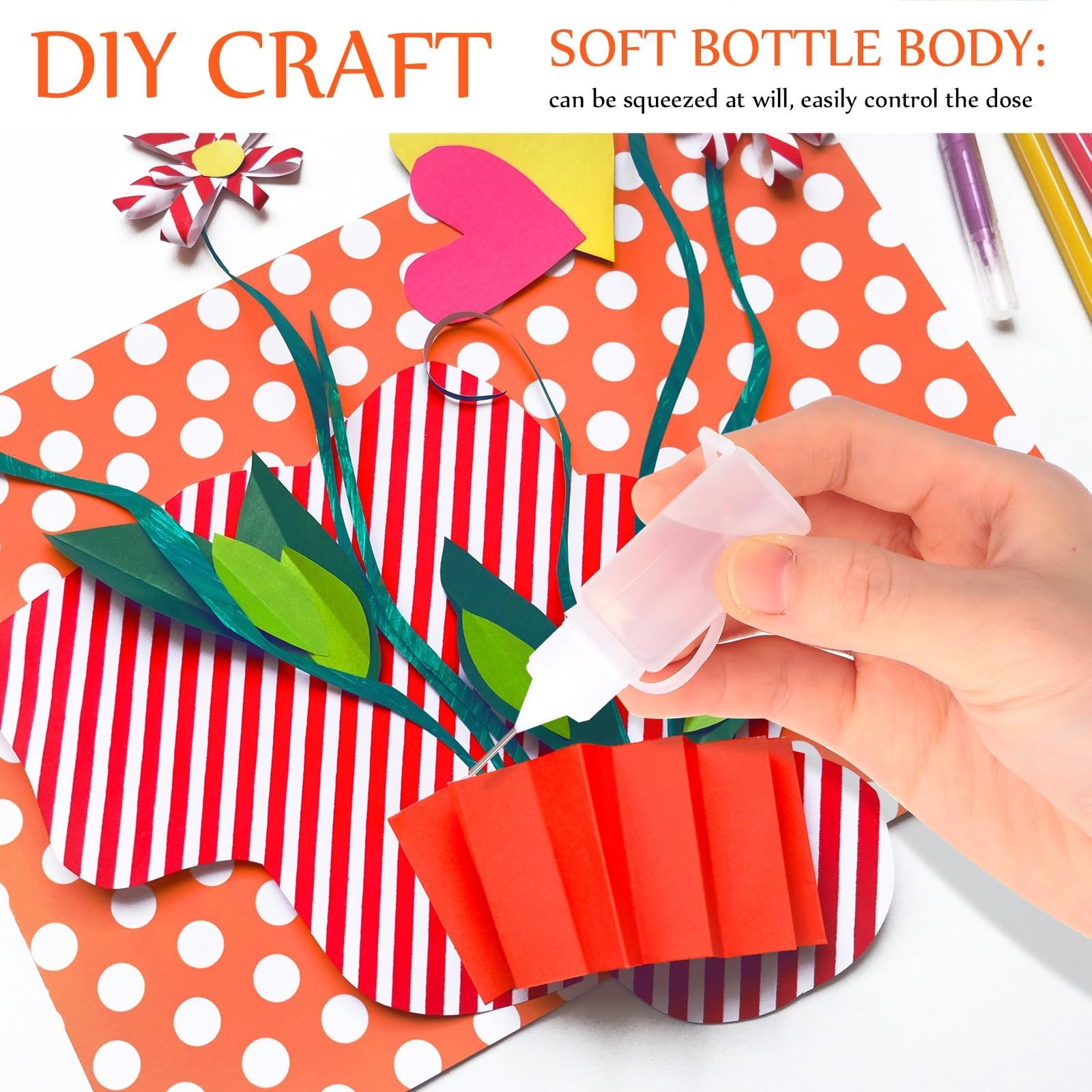 100 Pcs 10 ML Mini Metal Applicator Bottles for DIY Crafts, Glue, Painting, Art