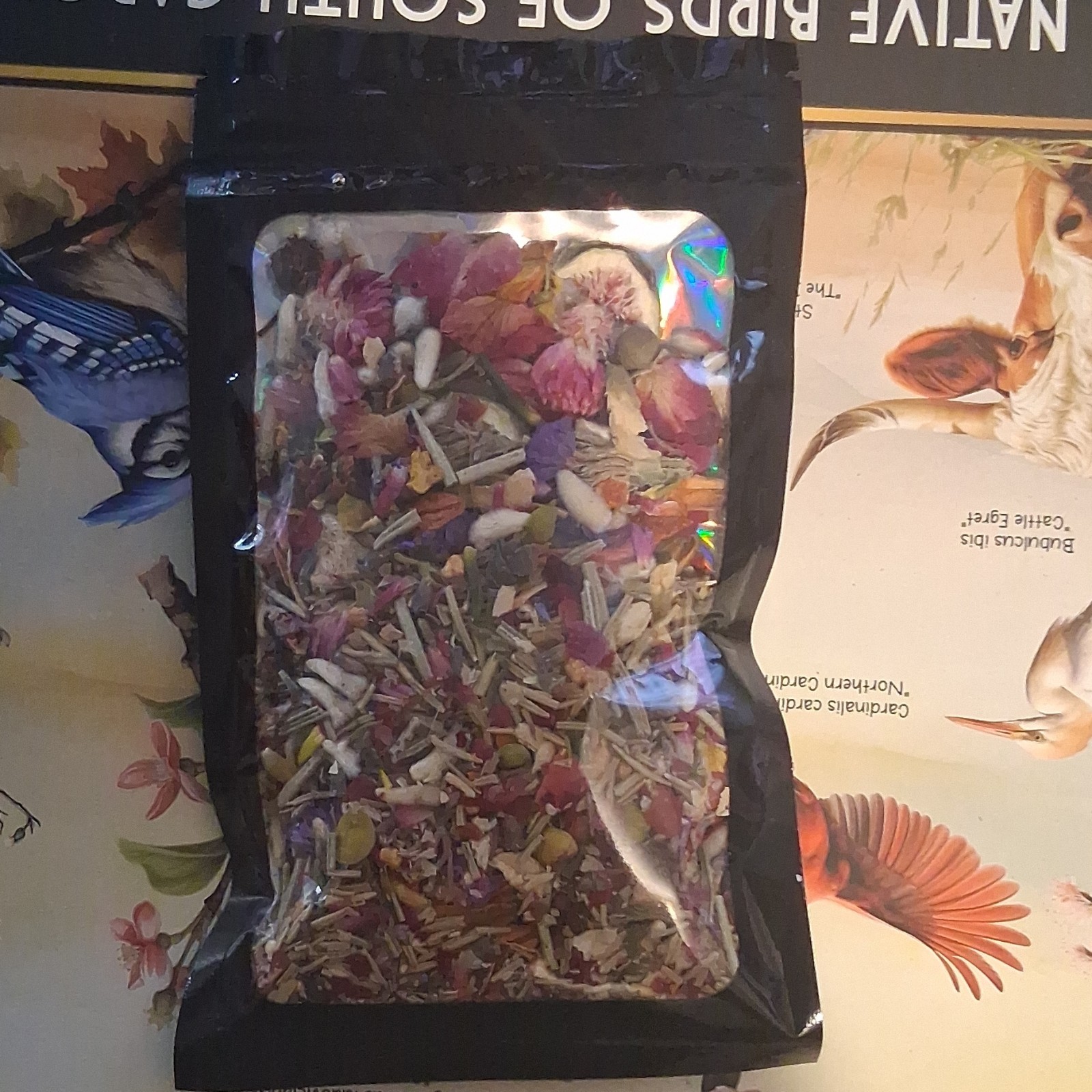 Mixed Dried Flowers Botanical Blend Multiple Parts in Sealed Bag