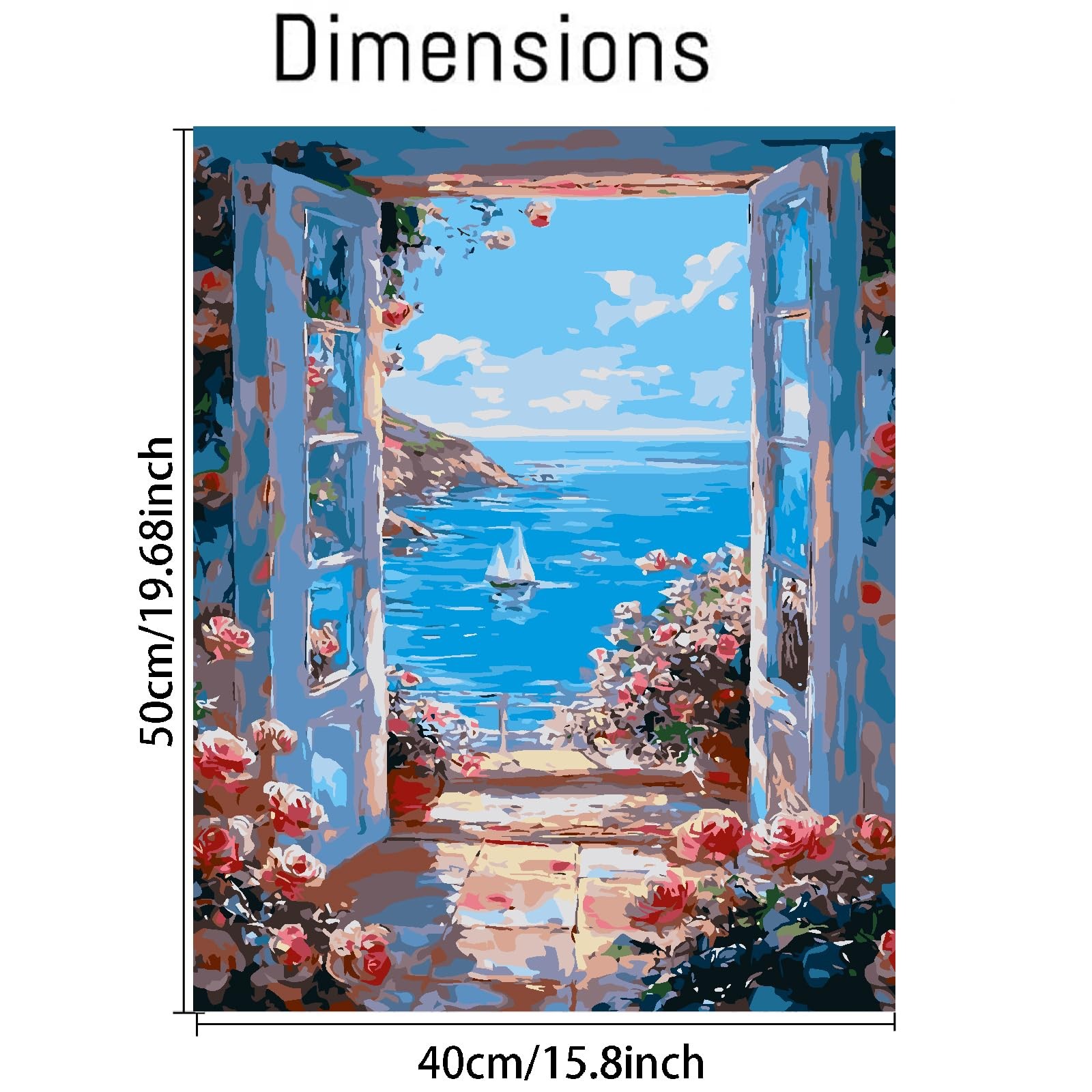 Scenery Paint by Numbers for Adults,Landscape Beach Paint by Number for Adult…