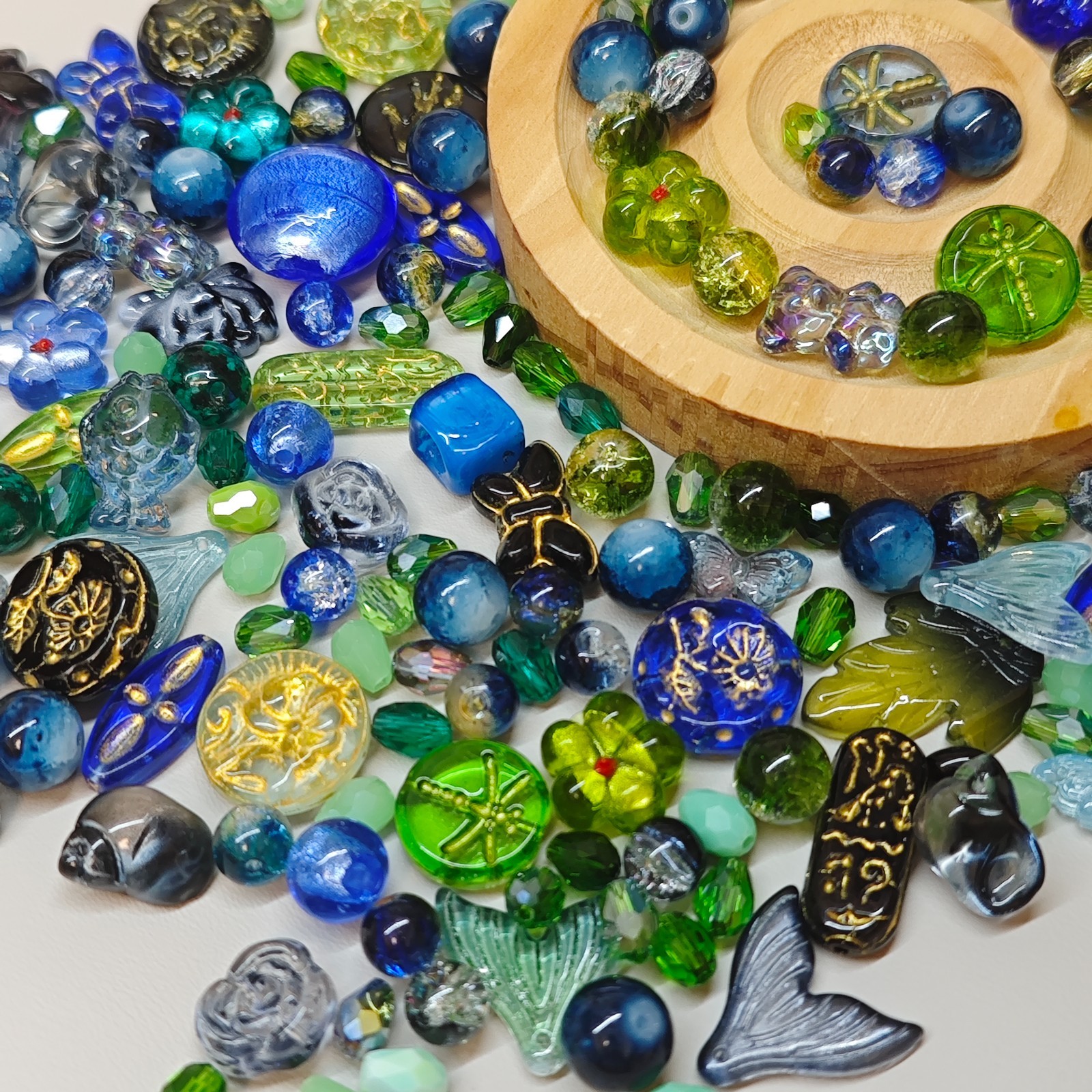100g Handmade Glass Beads for Jewelry Making – 200 Mixed Styles Assortment