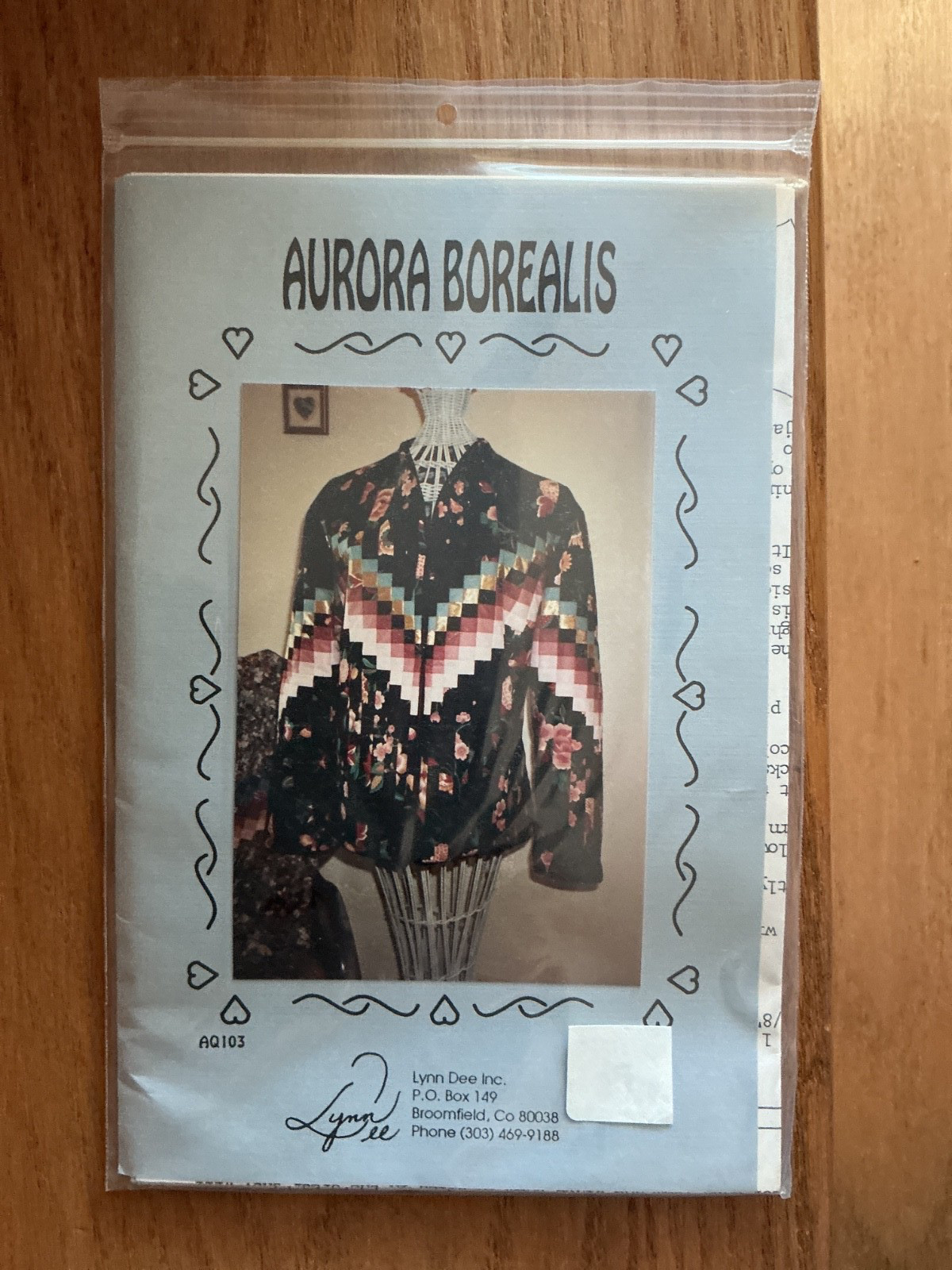 NEW Uncut Lynn Dee Inc Aurora Borealis Jacket Sewing Pattern AQ103 sz 32 thru 36