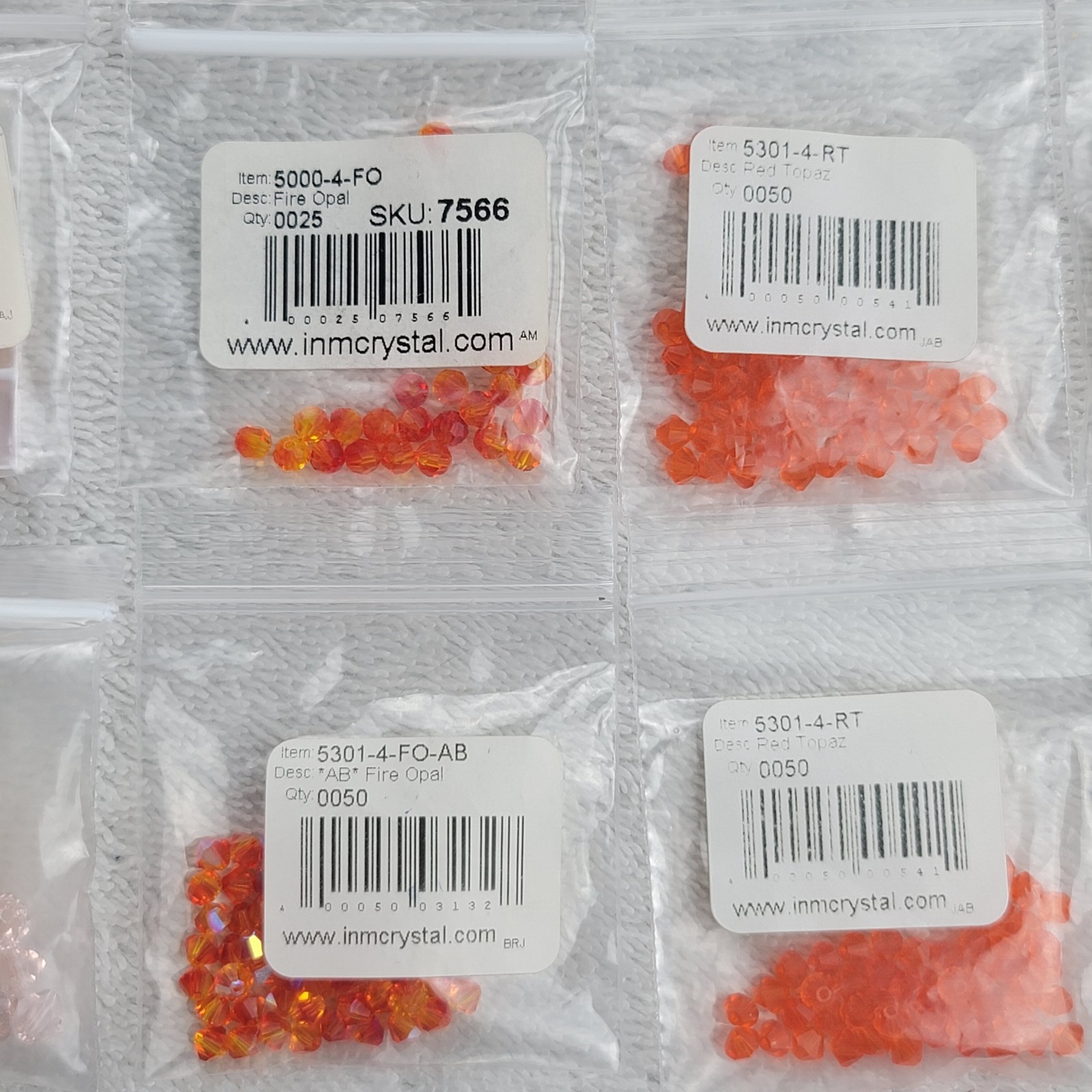 Swarovski Crystal Bead Lot Peach Orange Fire Opal Astral Pink Pearl Qty Approx