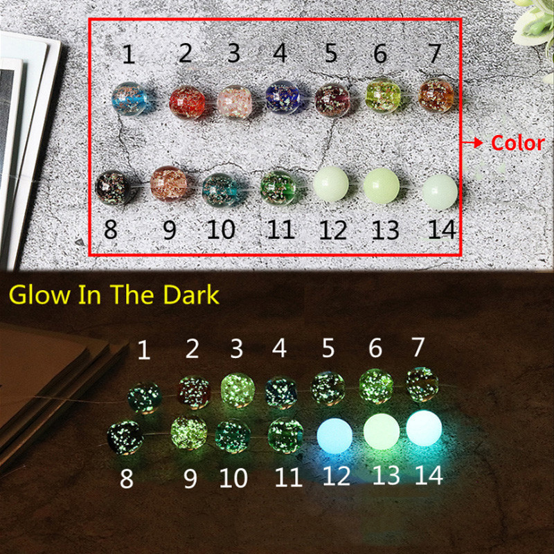 10X Sphere Crystal Luminous Bead 8-20mm Glow In The Dark DIY Materials Decor New
