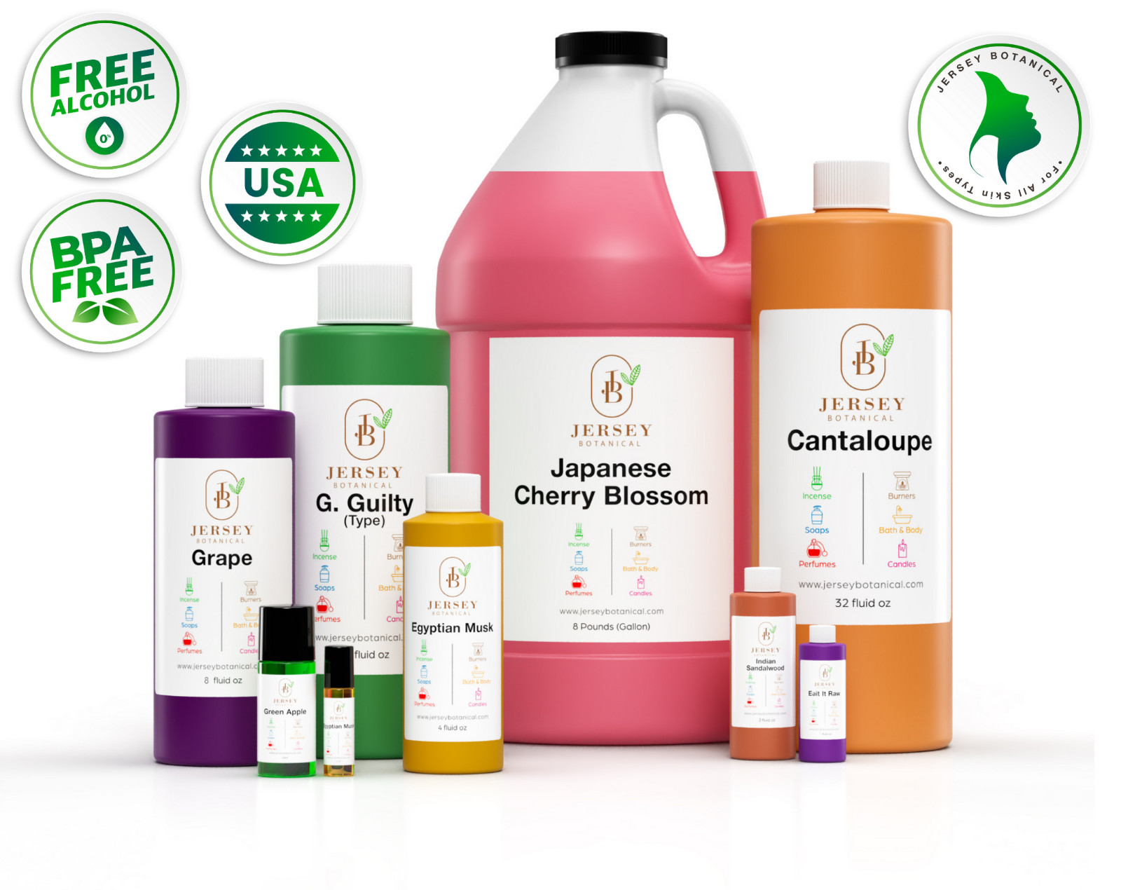 Fragrance Oil 16 oz For Body Soap Candle Incense Making Burning Perfume Diffuser