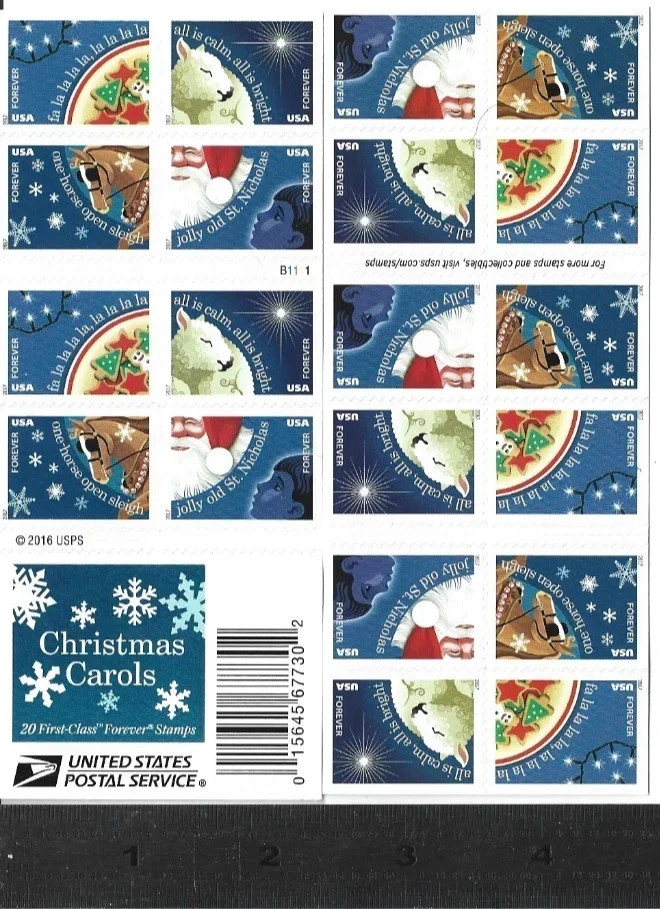 Assorted Christmas designs – 20 per sheet