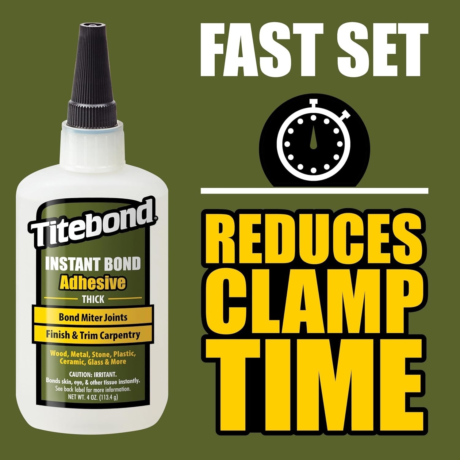 High-Viscosity Wood Glue – Instant Bonding CA Adhesive, 4 Oz for Versatile Use