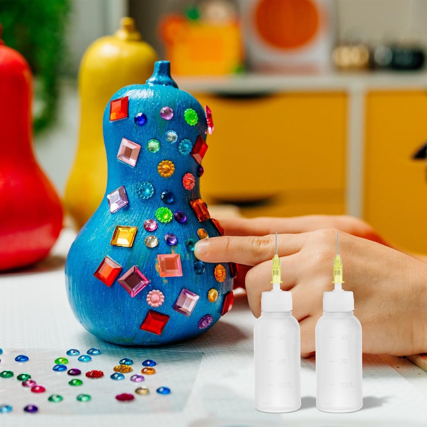 30Ml Glue Precision Tip Applicator Bottle,Needle Tip Squeeze Bottle with 14Ga 16