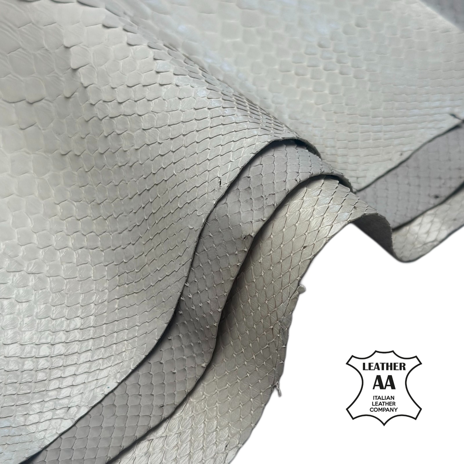 White Python Leather Scraps 80g (2.8oz) Real Snake Skin Pieces 0.3-0.6 mm