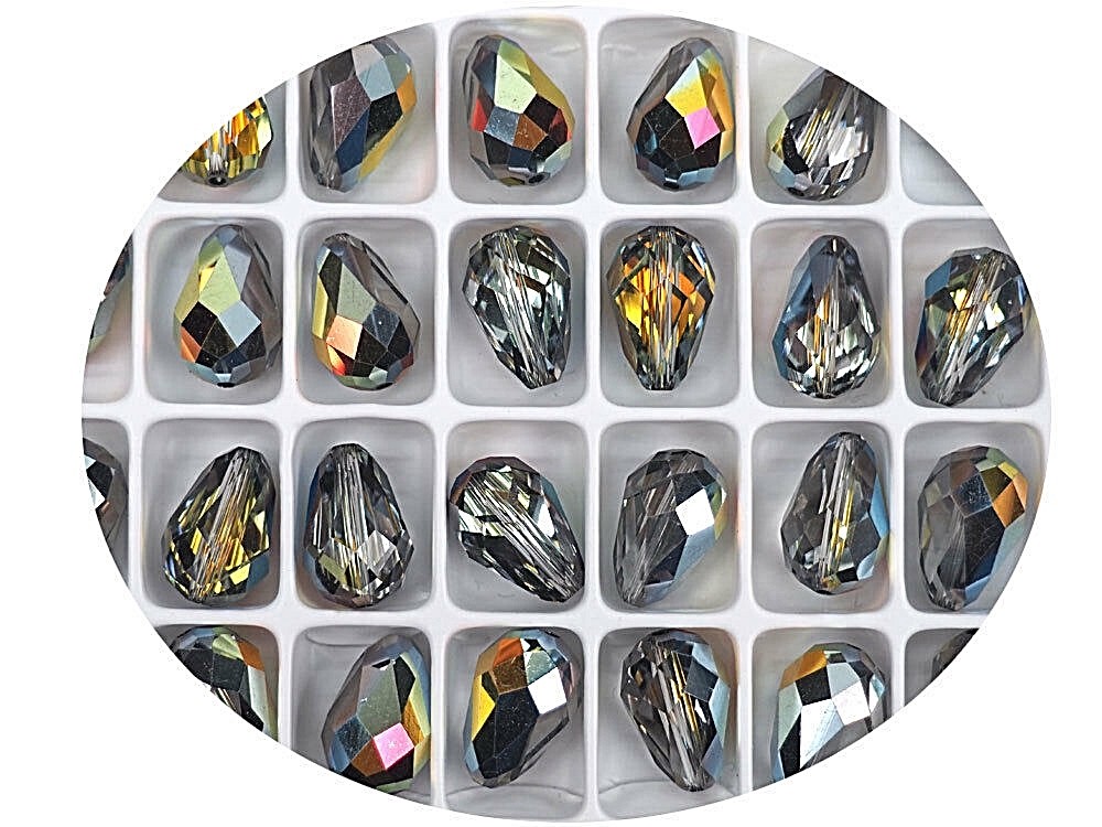 12 Crystal Marea, Preciosa Czech MC Pear Beads, tear drop shape 15x10mm, P309
