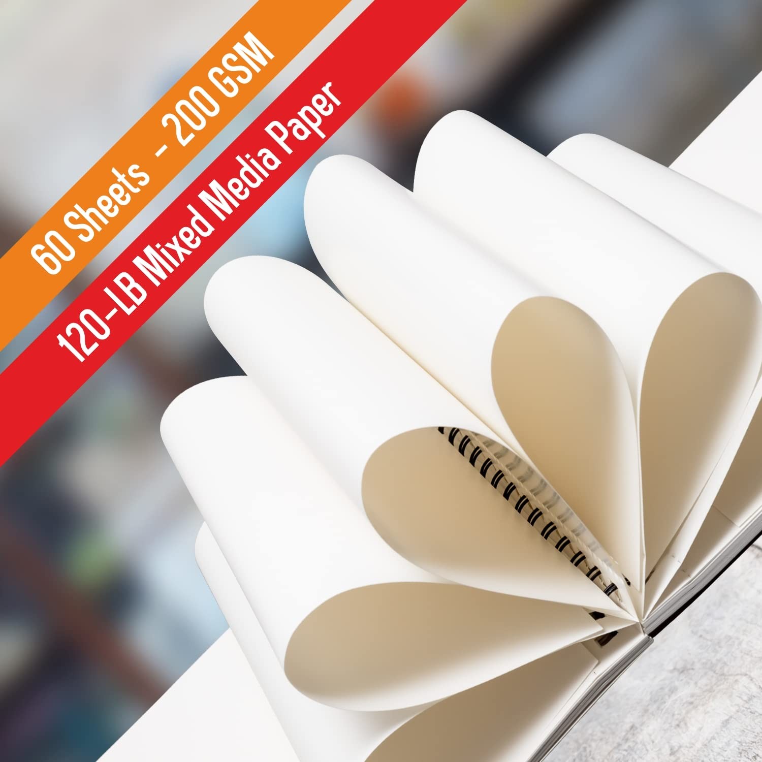 Mixed Media Sketchbook 8.11ย X 8.5ย | Spiral Bound Sketch Pad With Thick He…