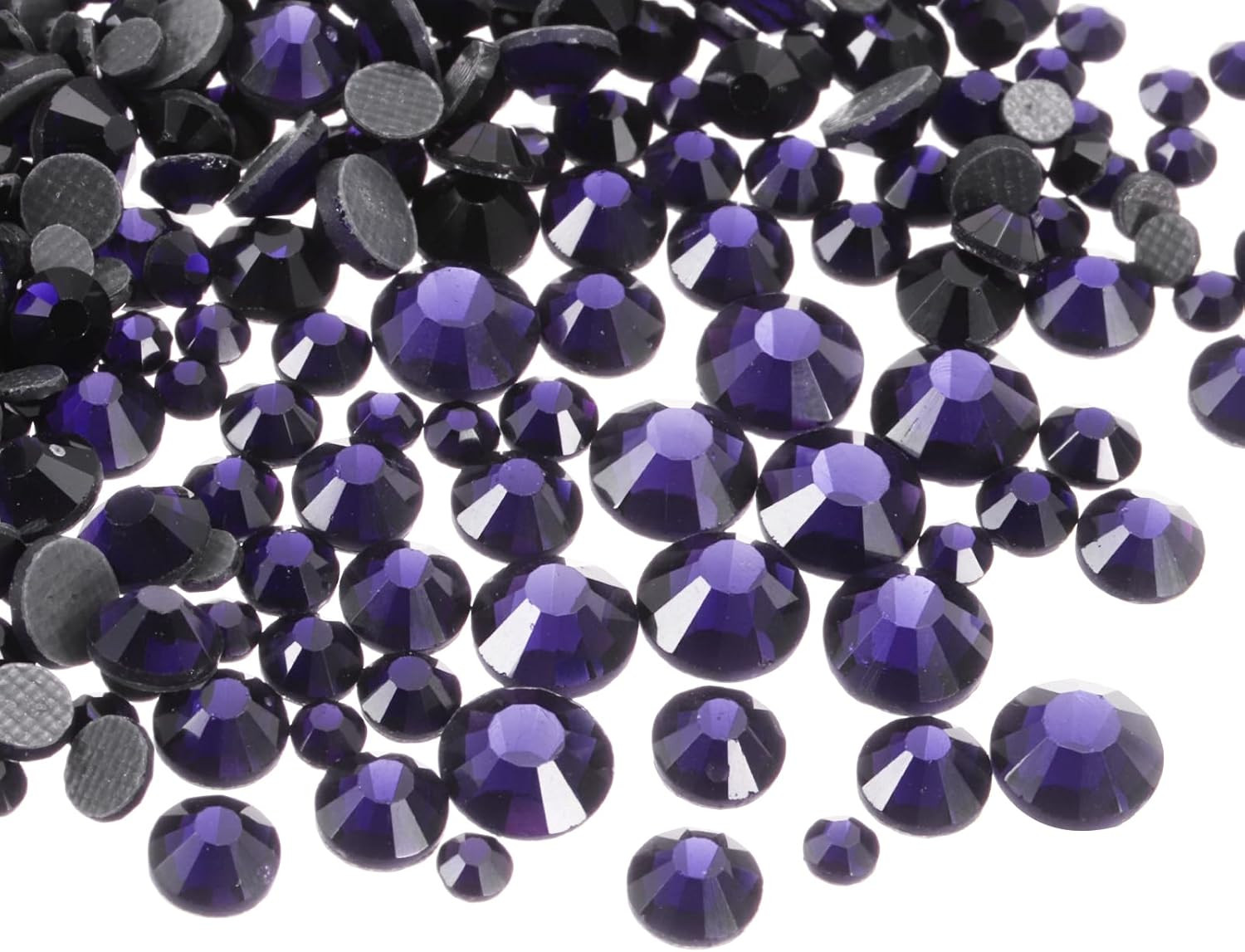 1036 Pcs Hotfix Rhinestones Flatback Crystal Glass Gems with Clear Bag Nail Art