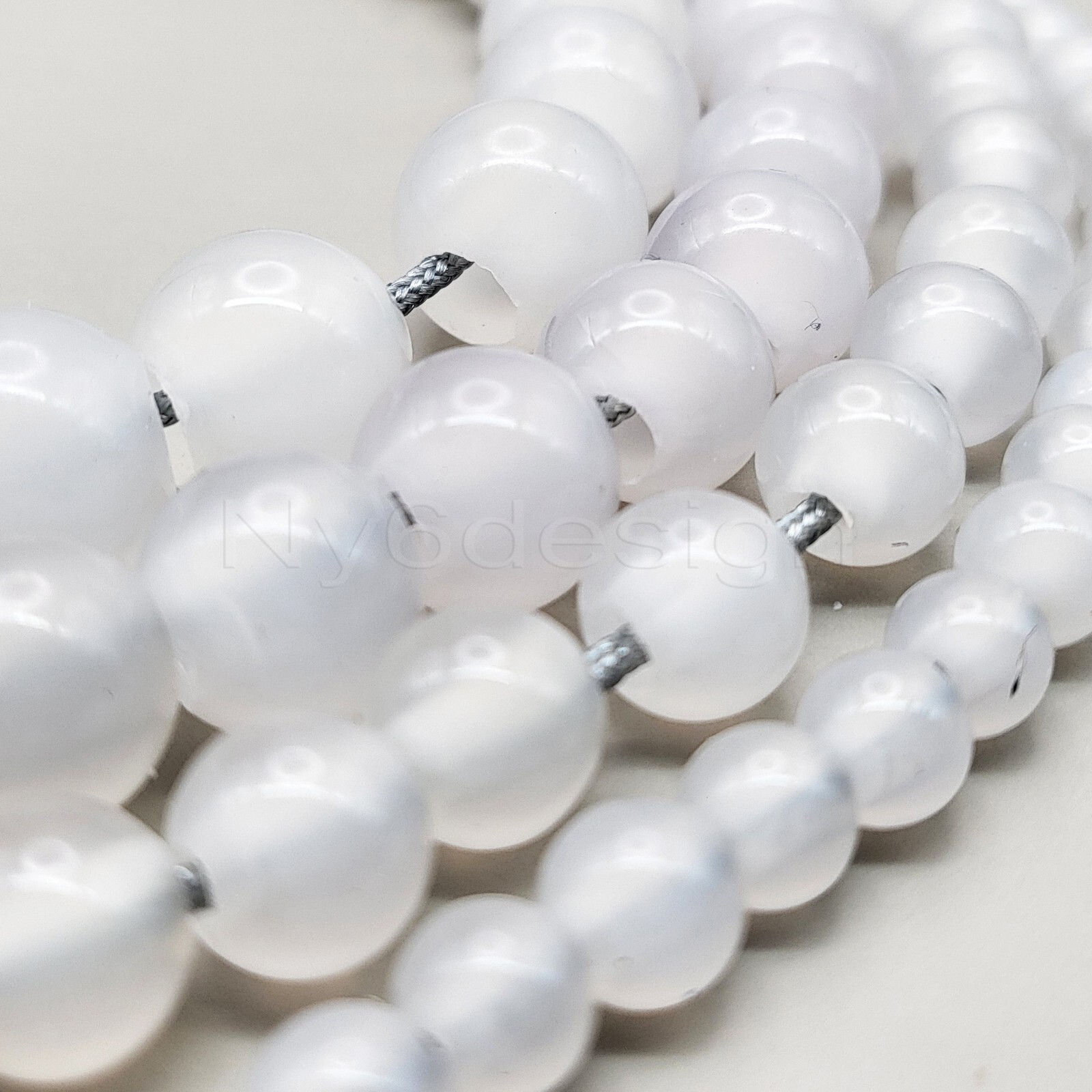 Natural Genuine Large Hole Loose Round Gemstone Stone Beads Big Hole Gem for DIY
