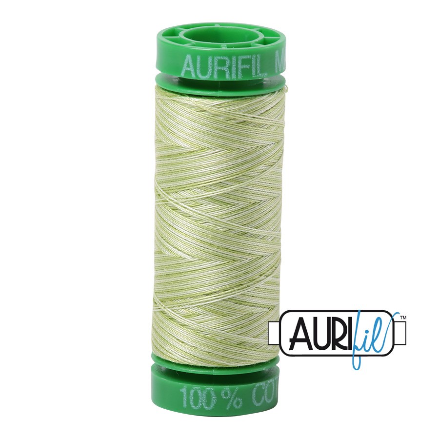 Spring Green – Variegated 3320 | 40wt Small Spool 150M / 164Y | Aurifil