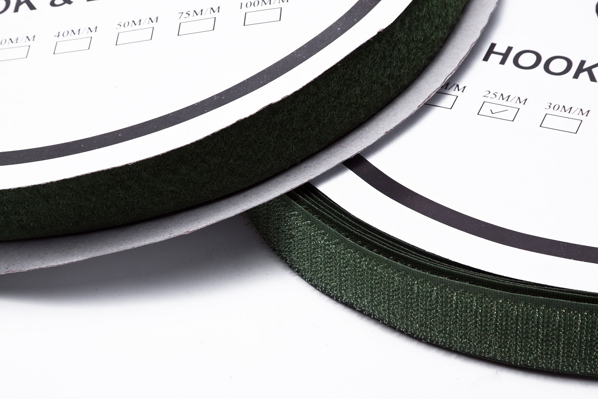 Hook and Loop sew-on black,white,red, beige, gray & hunter green ,10 or 27 yards