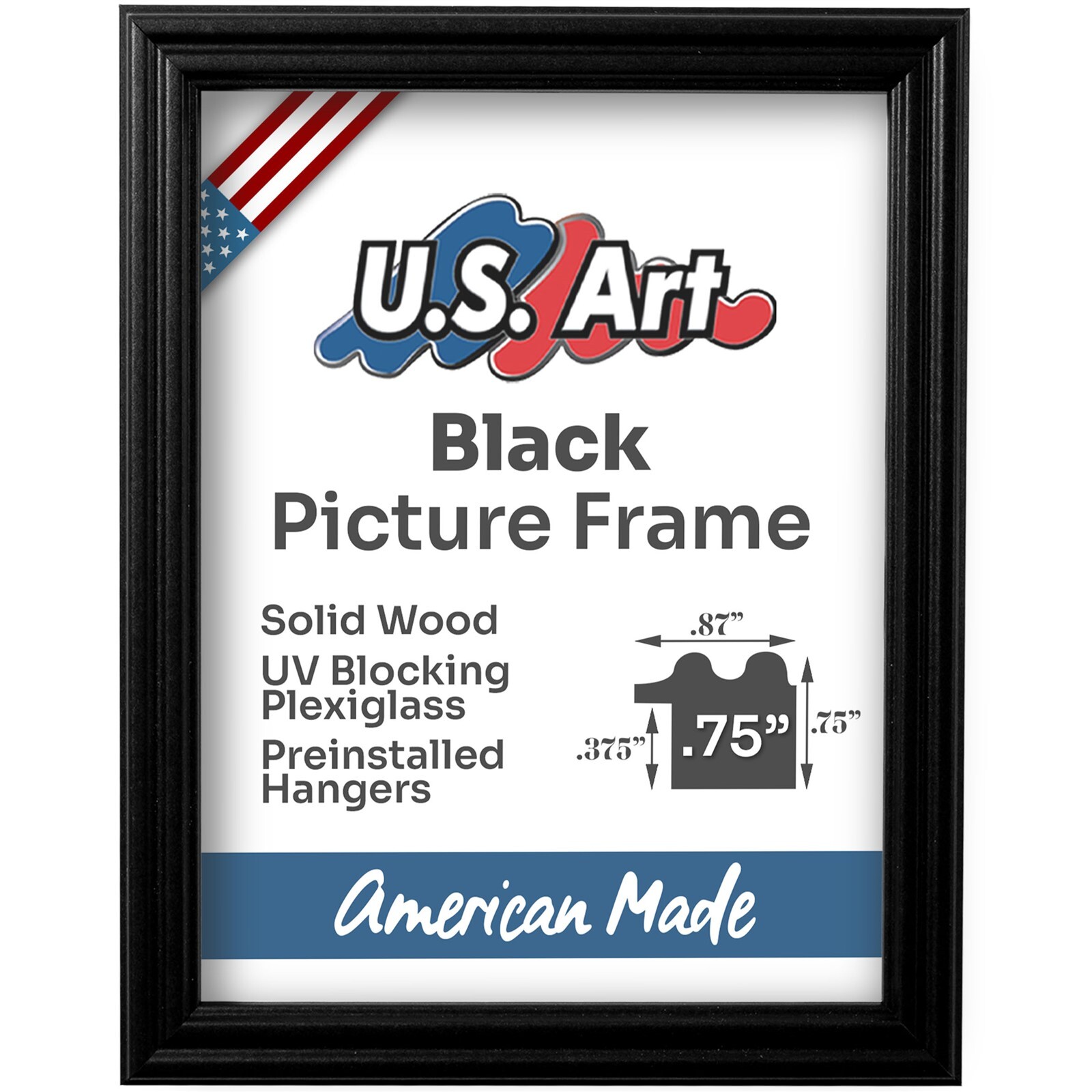 US ART Frames 0.75″ Traditional Colors Wall Decor Picture Frame – 18×18 Inch