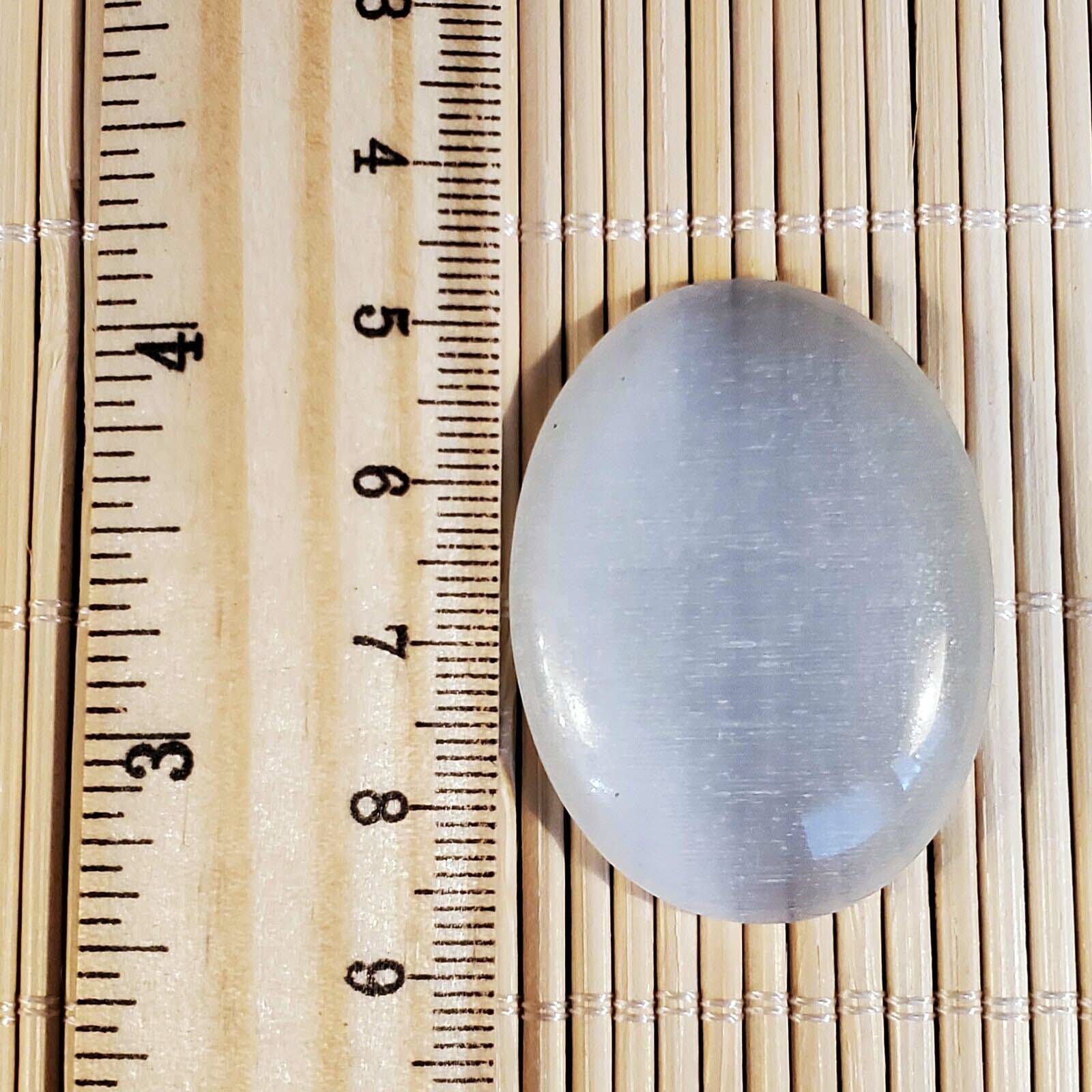 Large White XL Fiber Optic Cats Eye Glass 40x30mm Domed Oval Glass Cabochon