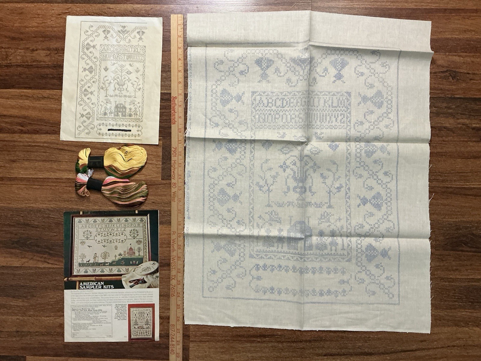 American Home Paragon Needlecraft Embroidery Kit #01027X AMERICAN SAMPLER DESIGN