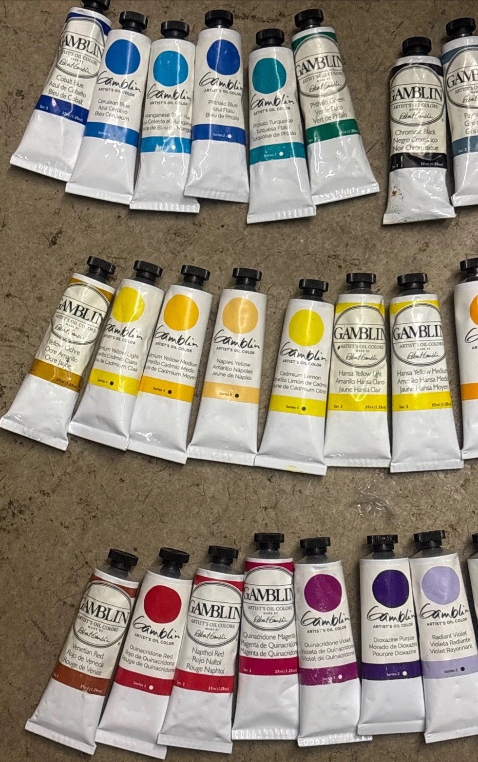 Gamblin Artists’ Oil Paint; 37 ml tubes, 50+ Colors – Choose From Drop Down Menu