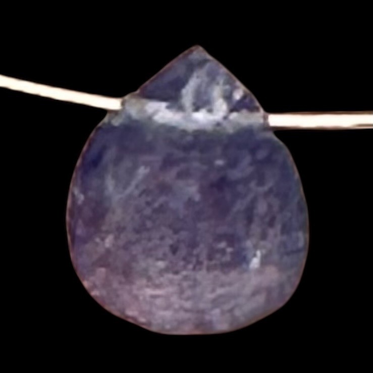 Natural Lavender Sapphire Faceted Briolette Bead | 1.19 cts | 8x6mm |