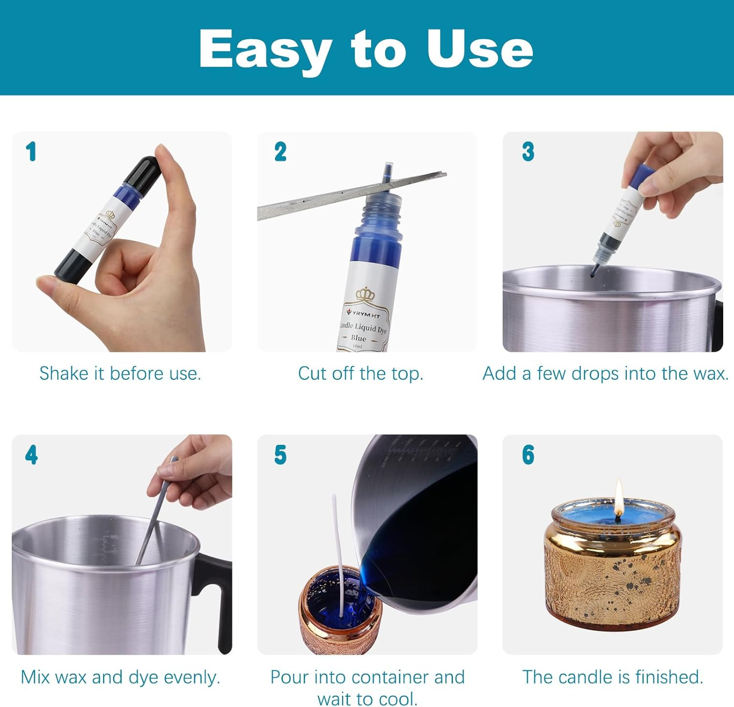 Candle Dye – 7 Colors Candle Making Liquid Dye,Candle Color Dye Set for Candles
