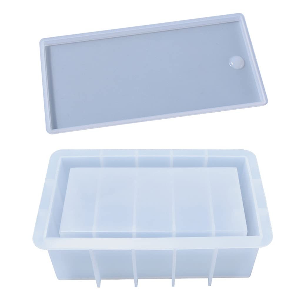Yeahii Dominoes Box with Lid Epoxy Resin Mold Chess Tissues Napkin Storage Ca…