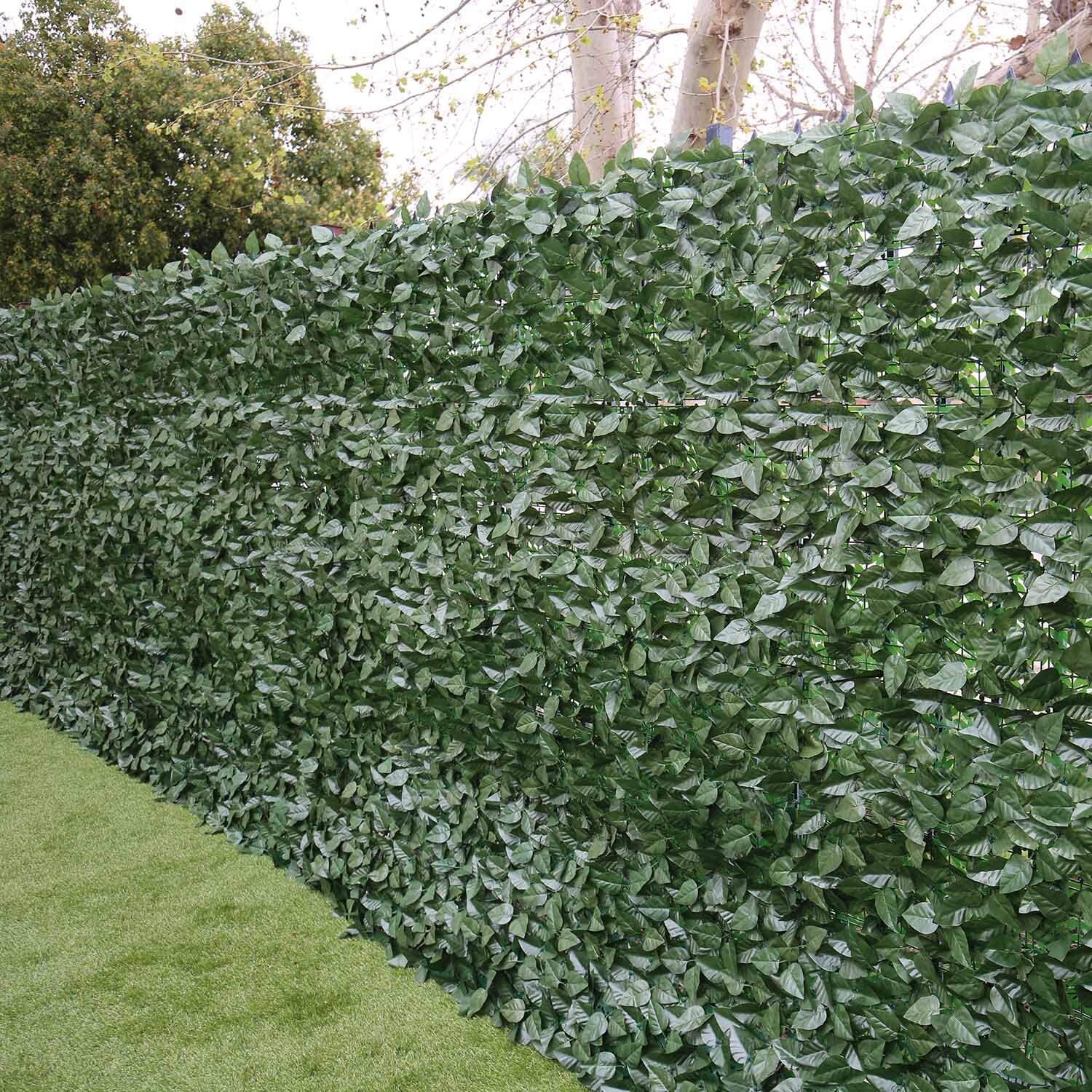 58in Artificial Faux Ivy Laurel Leaf Privacy Fence Panel Home Wall Hedge Decor