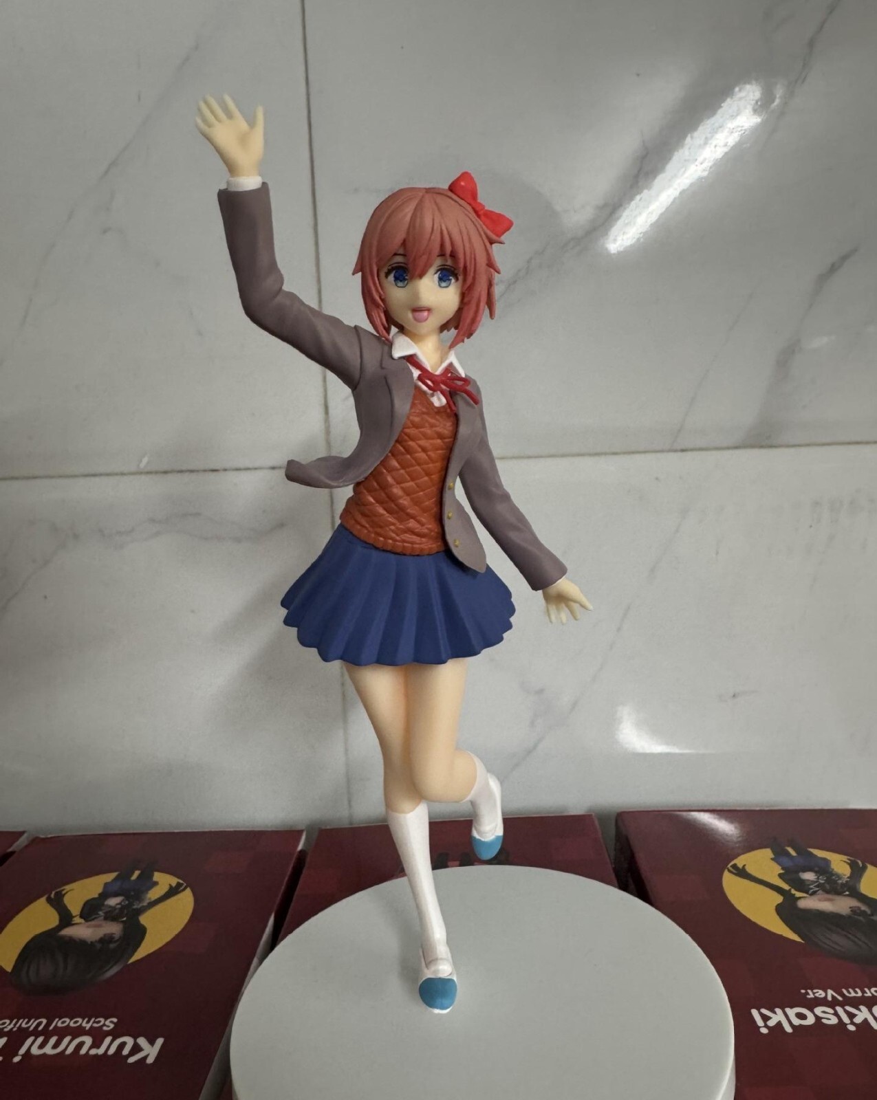 Doki Doki Literature Club! Sayori Figure Model Anime Collection Decor Toy 18cm