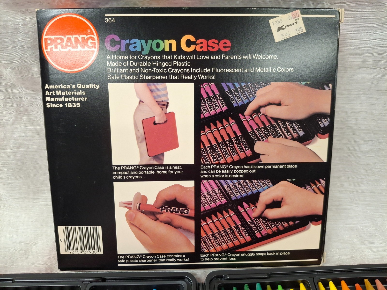 PRANG Crayon Case 64 Crayons Non-Toxic Made in USA NEW!!