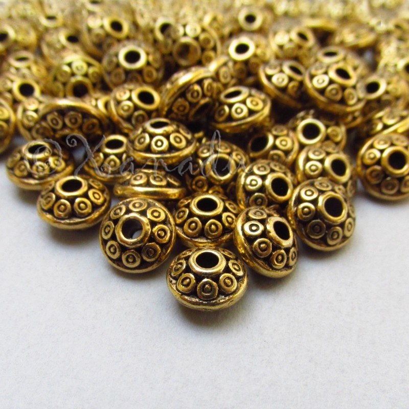 Antiqued Silver Plated 6mm Spacer Beads B0561 – 20, 50 Or 100PCs