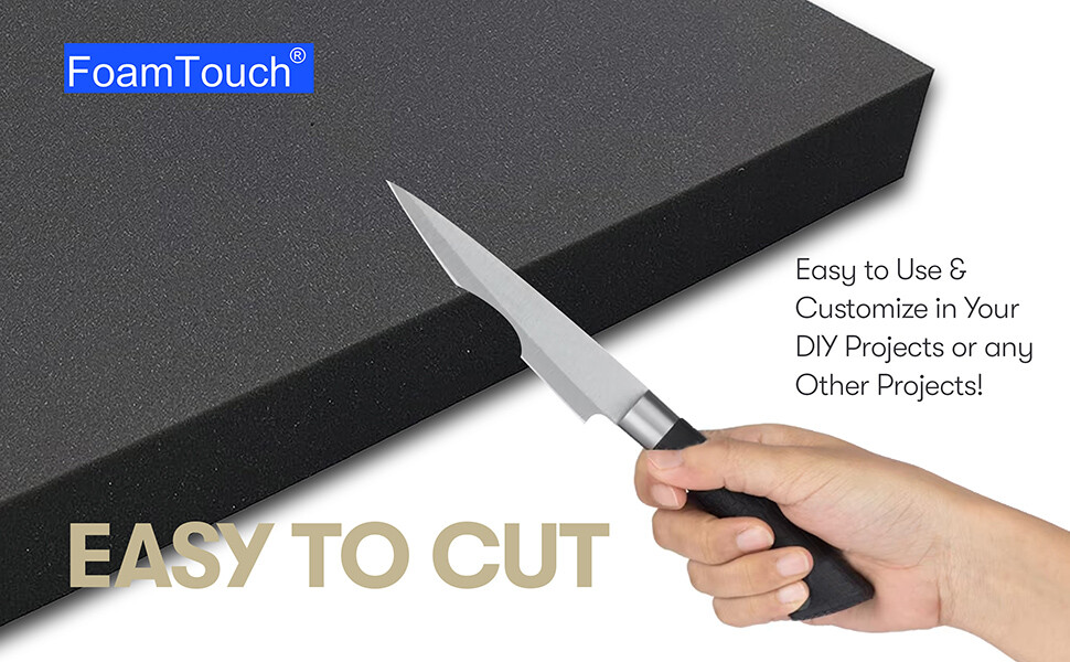 FoamTouch variety sizes of Charcoal High Density Upholstery Foam Cushion Sheets