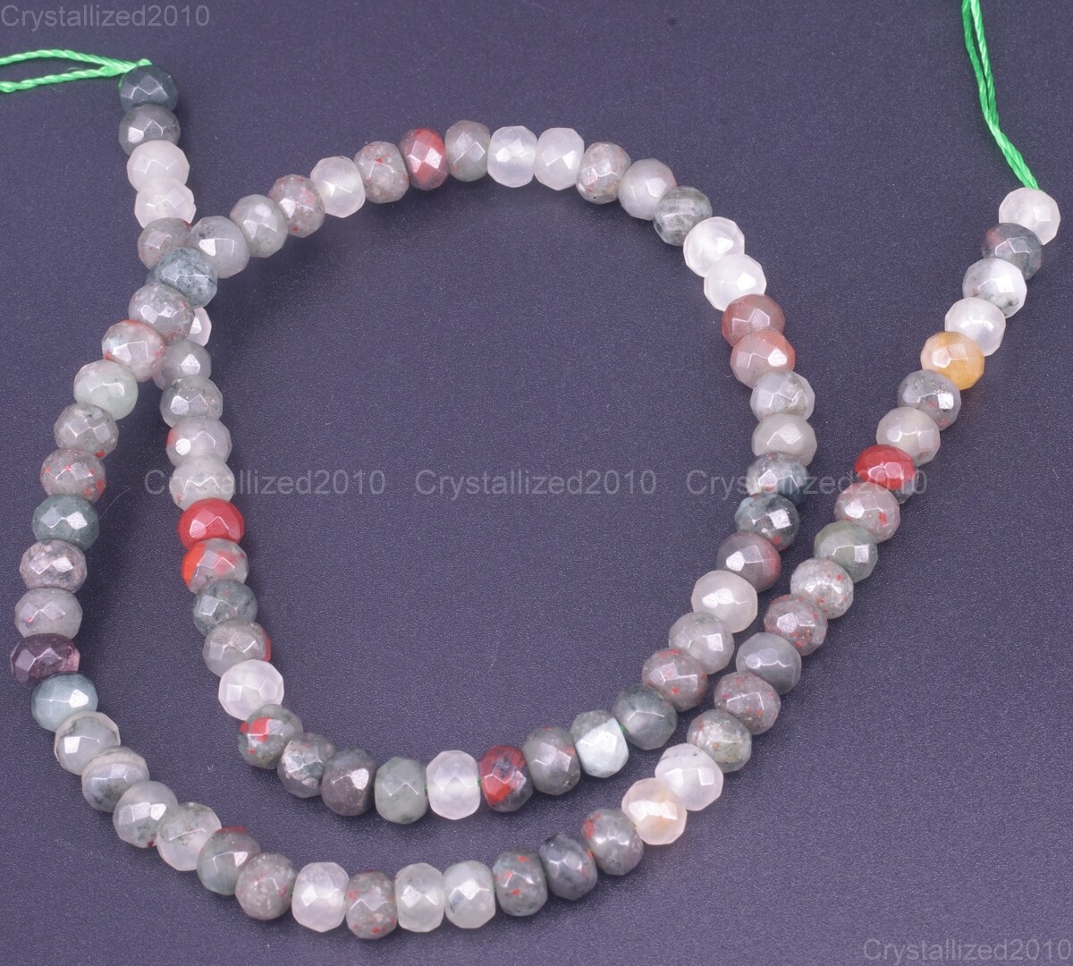Faceted Natural Gemstones Rondelle Spacer Loose Beads 4mm x 6mm 5mm x 8mm 15.5″