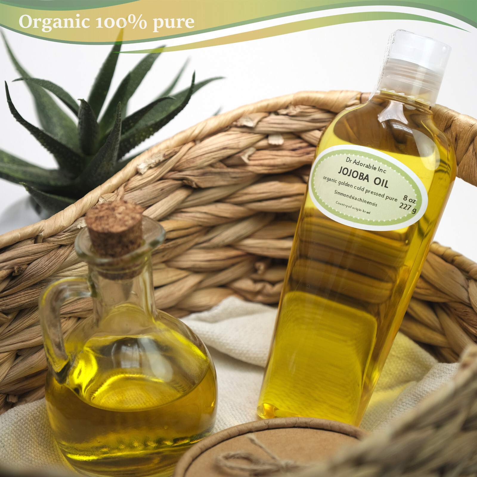 8 Oz Premium 100% Pure Organic Cold Pressed Best Jojoba Golden Oil Multi Purpose