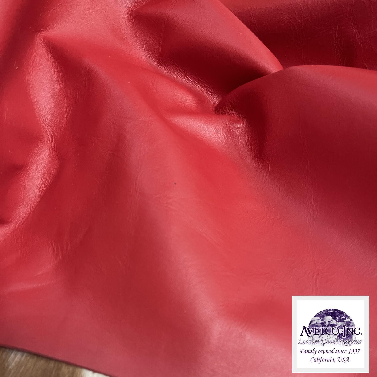 2 oz 1.0mm Red Cow Leather Smooth Soft Hide Rough Cut by the Square Foot