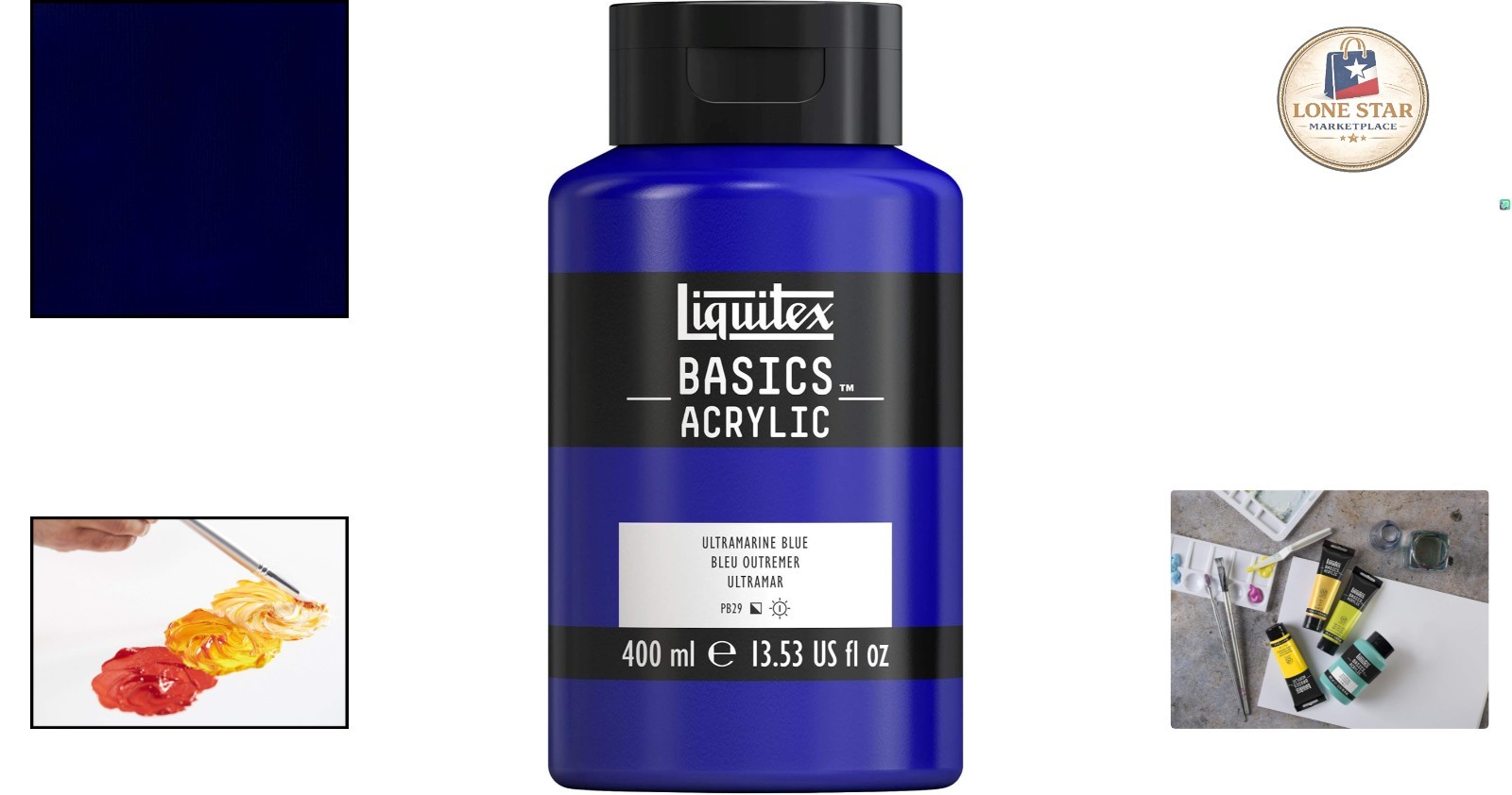 BASICS 400ml Ultramarine Blue Acrylic Paint – Perfect for Artistic Expression