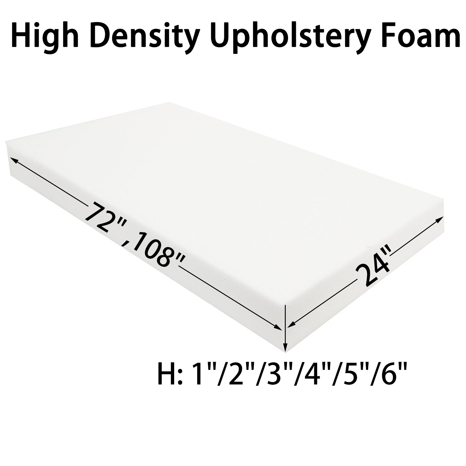 High Density Upholstery Cushion Craft Foam Sheet Chair Sofa Seat Replacement