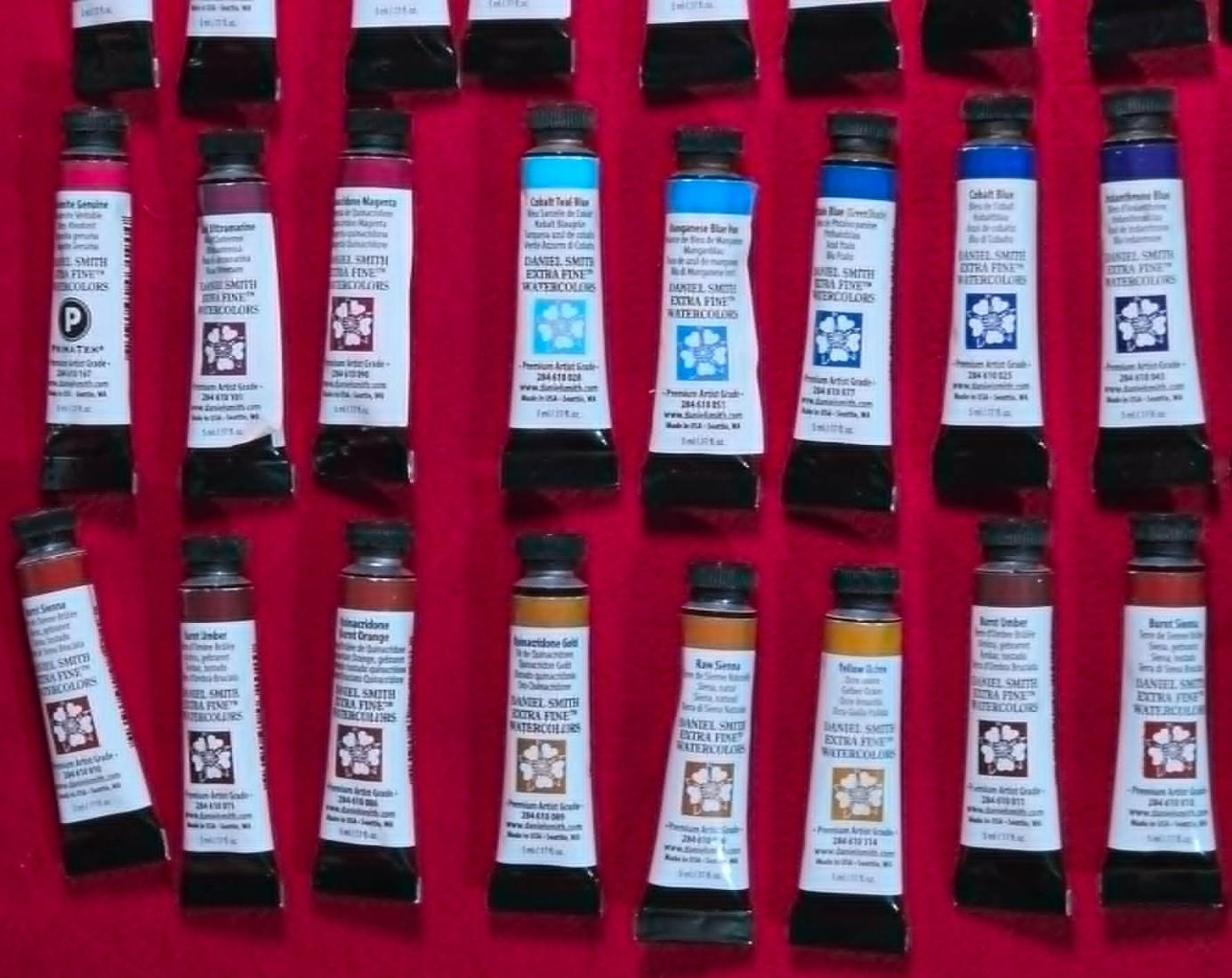Lot Of 48 Daniel Smith Extra Fine Watercolors – 5ml + 15ml Gouache NEW FRESH