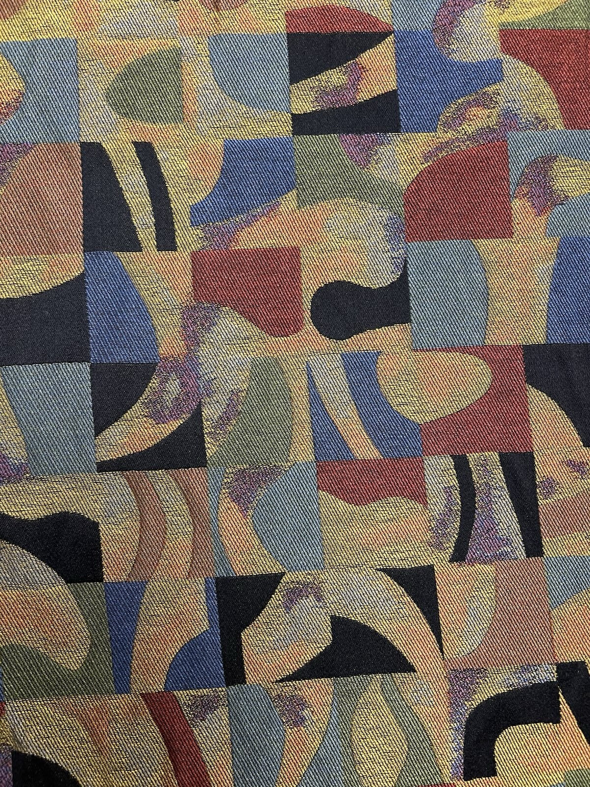 Mid Century Modern Multi Colored Woven Designer Heavy Duty Upholstery Fabric New