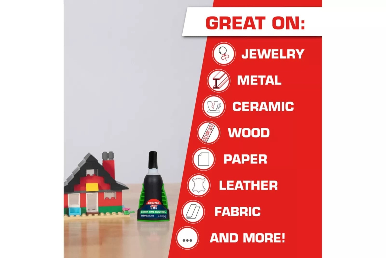 Loctite Super Glue Extra Time Control, 0.14 fl oz, Bottle 0.3 CDM