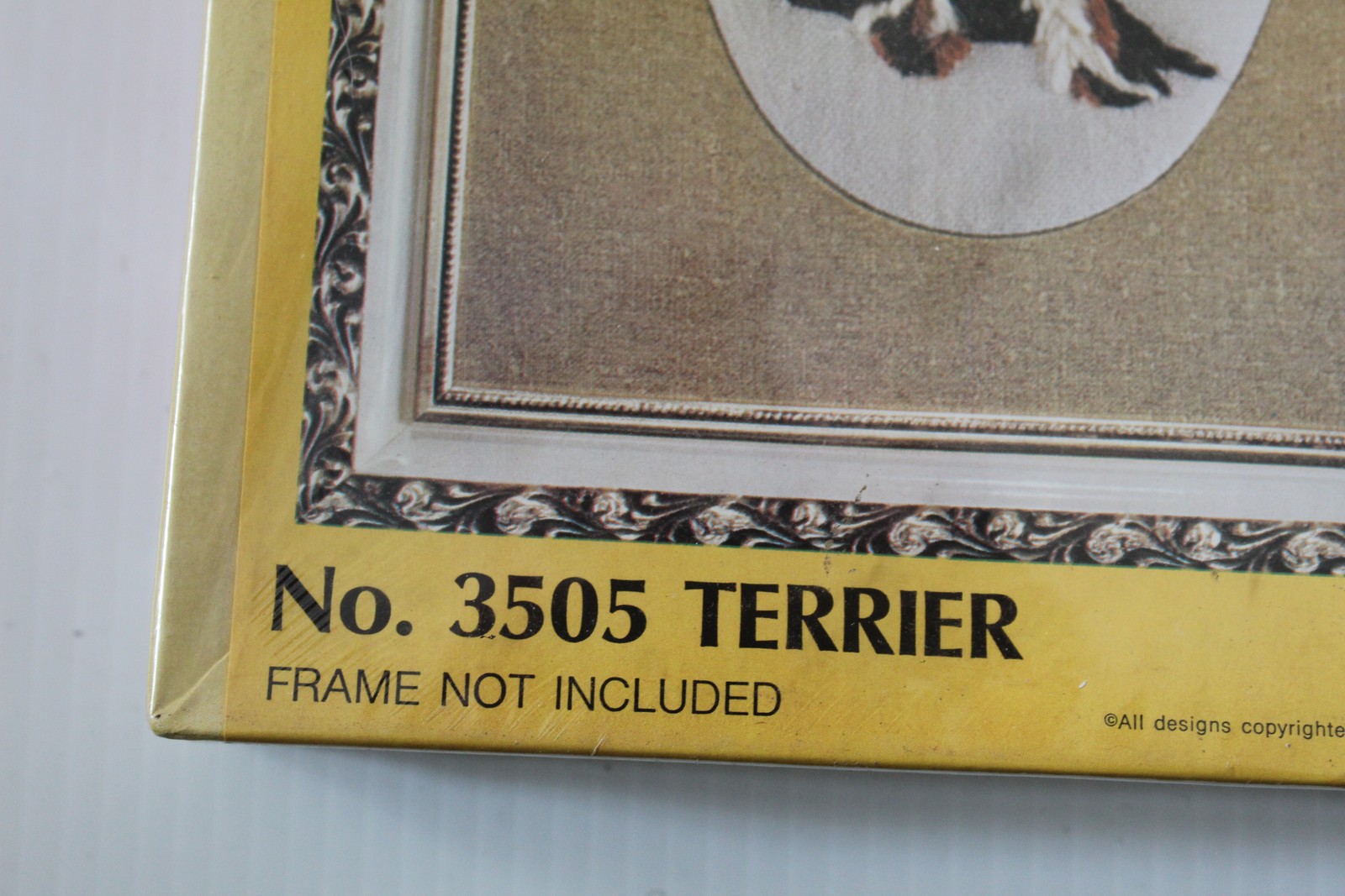 Vintage General Crafts Crewel Stitchery Kit No. 3505 Terrier Dog 8×10 NOS