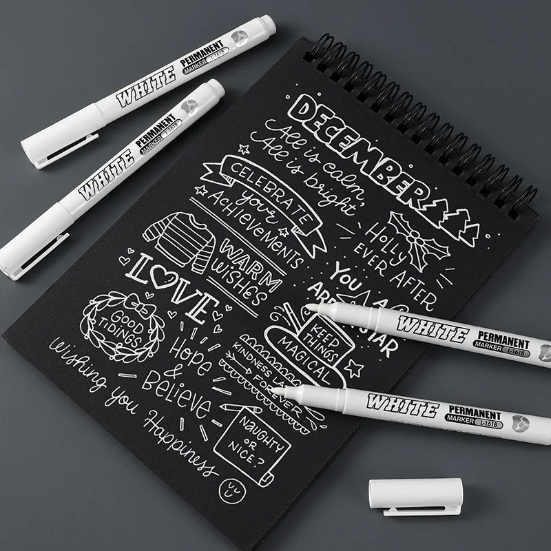 1-10 Pack Acrylic White Paint Pens White Permanent Marker with Extra Fine Point