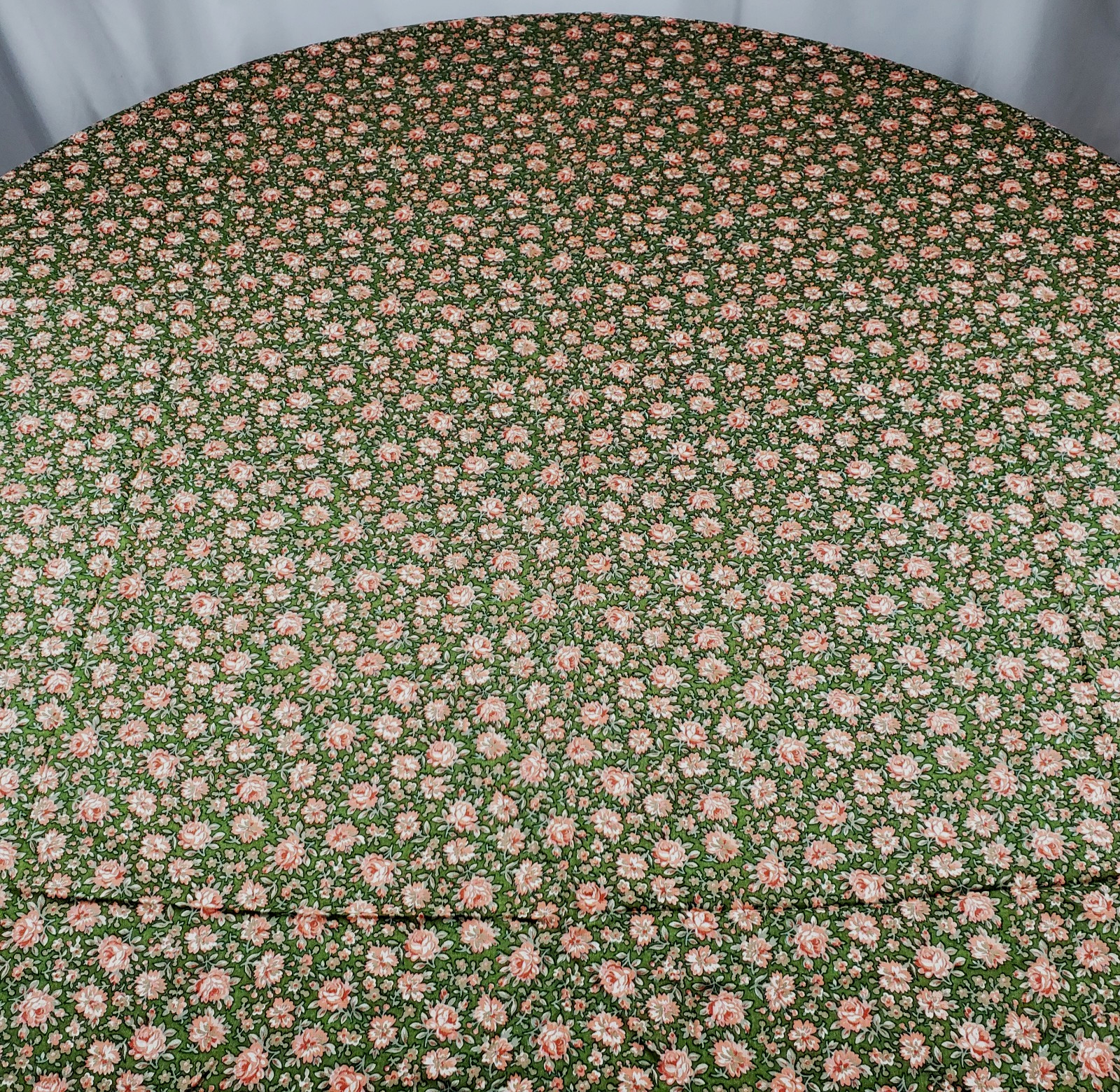 Cranston Rayon Blend Floral Fabric Green Pink Peach 69 x 42