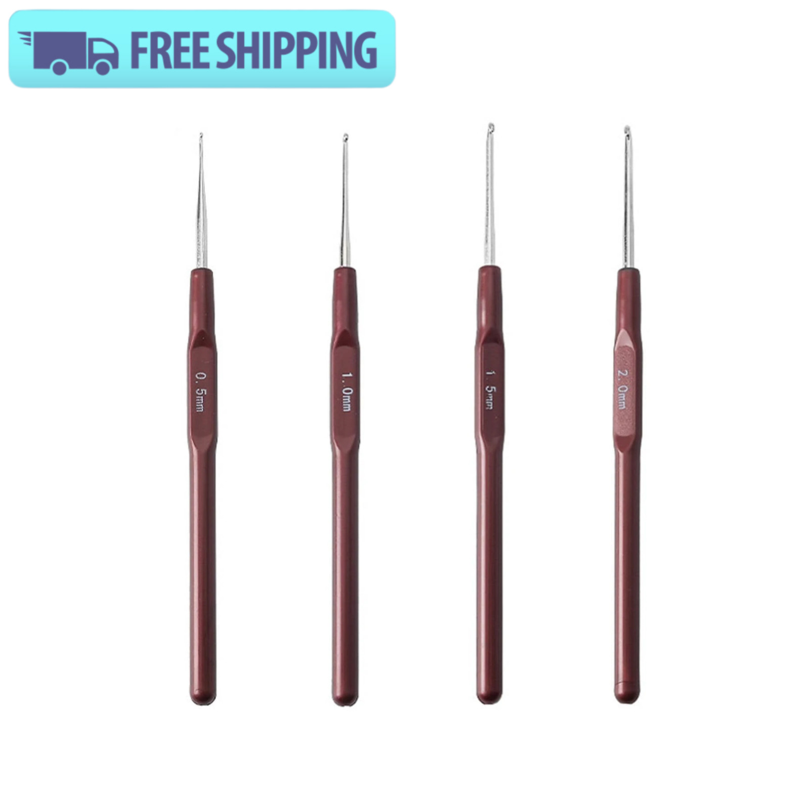 4Pcs Crochet Hooks Set Multi Size Ergonomic Handle Knitting Sewing DIY Craft Kit