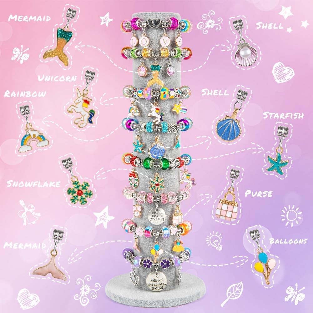 Kit para Hacer Pulseras con Dijes para Niñas, Manualidades DIY