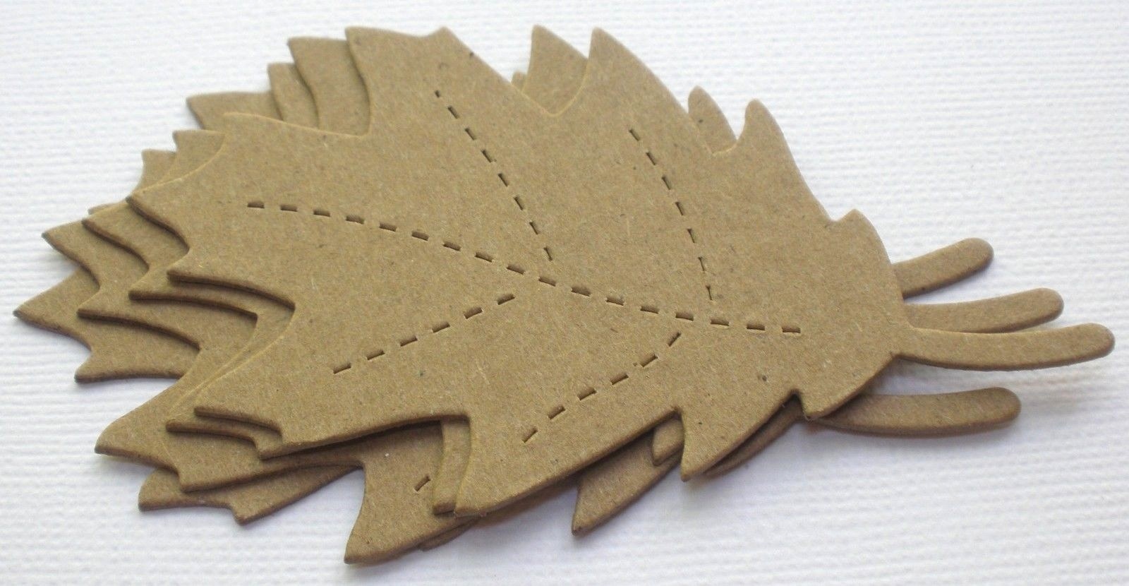 {4} OAK LEAF – Bare Leaves Chipboard Die Cuts Embellishment – 3 1/2″ Tall