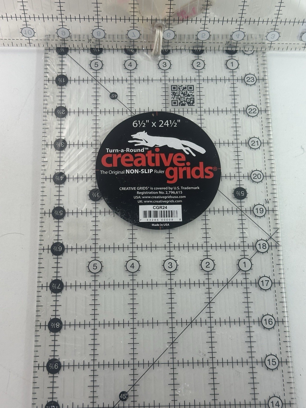 Creative Grids Quilt Ruler Lot CGR12 12.5 X 12.5 Square CGR24 6.5″ x 24.5″ Rect