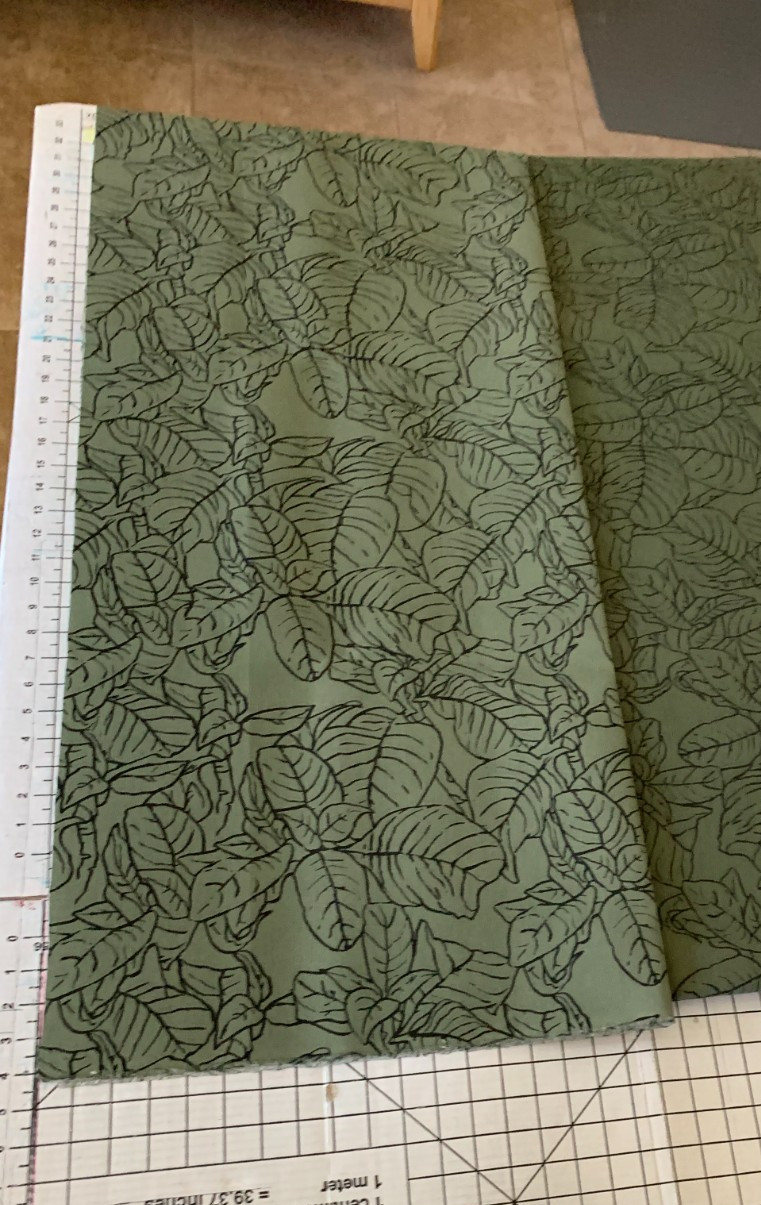 Richloom Green Leaf Printed Polyester Indoor/Outdoor Fabric New 6 Yard piece