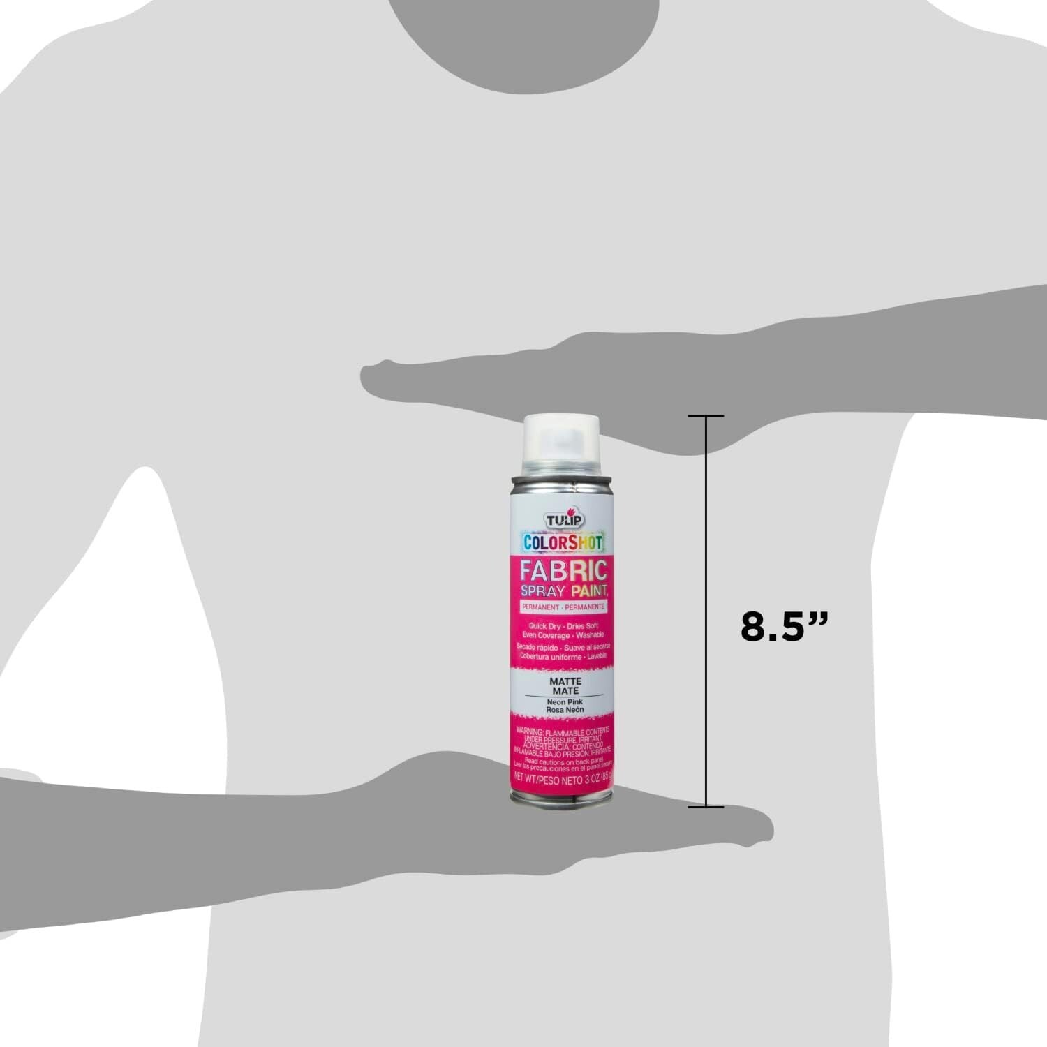 Vibrant Neon Pink Fabric Spray Paint – 3 oz Washable Aerosol for DIY